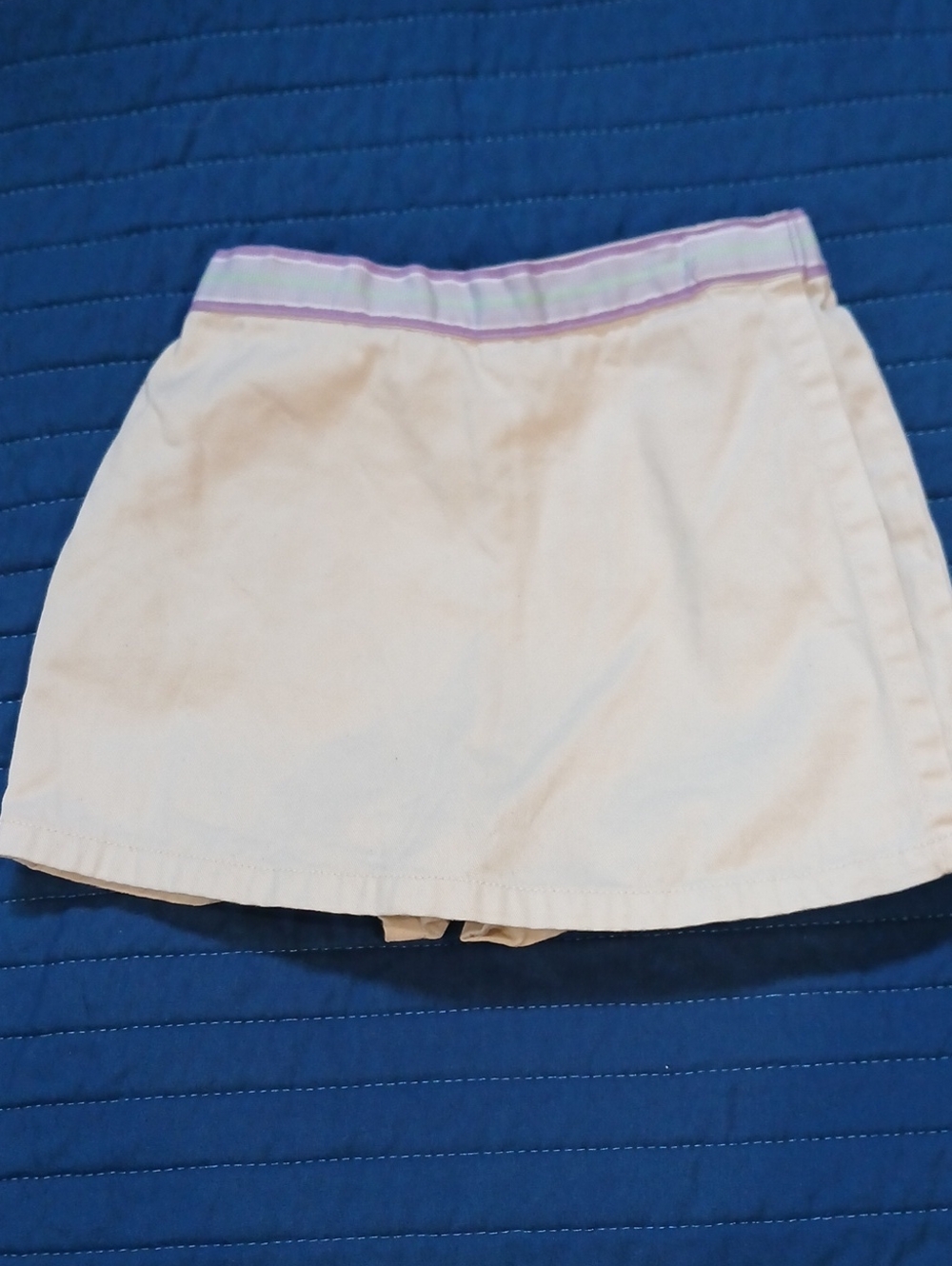GAP Girls Cream Skort with Purple-Trim Waistband